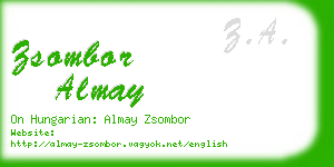 zsombor almay business card